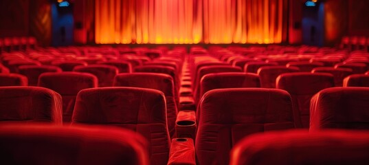 Obraz premium Empty Cinema Seats Before The Show