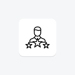 Hotel Satisfaction line icon , vector, pixel perfect, illustrator file