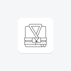 Hotel Suite thinline icon , vector, pixel perfect, illustrator file