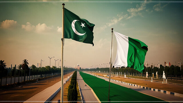 14 August 1947 Pakistan day unique and beautiful banner 77th independence day of Pakistan background wallpaper illustration