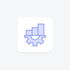 Operations Management duotone line icon , vector, pixel perfect, illustrator file