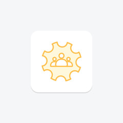 Customer Management duotone line icon , vector, pixel perfect, illustrator file