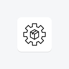 Inventory Management line icon , vector, pixel perfect, illustrator file