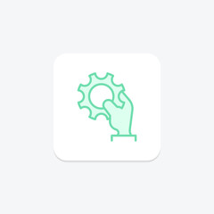 Service Management duotone line icon , vector, pixel perfect, illustrator file