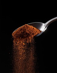 closed-up photography of Smoked Paprika Spilled from a Teaspoon