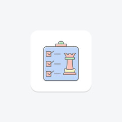 Strategic Management lineal color icon , vector, pixel perfect, illustrator file