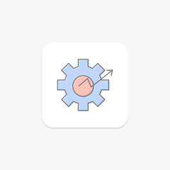 Performance Management lineal color icon , vector, pixel perfect, illustrator file