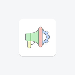 Fototapeta premium Marketing Management lineal color icon , vector, pixel perfect, illustrator file