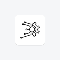 Technology Management line icon , vector, pixel perfect, illustrator file