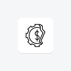 Crisis Management line icon , vector, pixel perfect, illustrator file