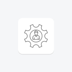 Talent Management thinline icon , vector, pixel perfect, illustrator file