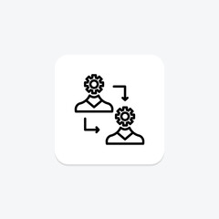Change Management line icon , vector, pixel perfect, illustrator file