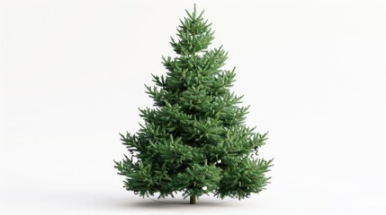 Fototapeta premium Christmas tree on white background