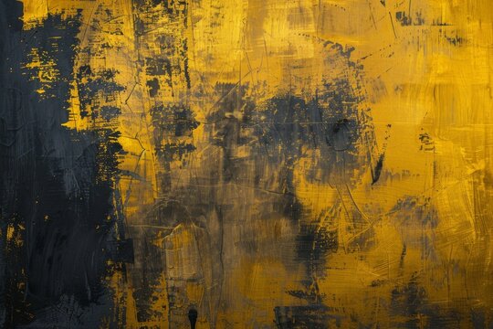 Abstract background wallpaper, yellow grunge background texture with space for text or design. Painting of old vintage painted metal wall, canvas. - Powered by Adobe