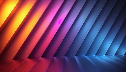 Obraz premium Abstract Diagonal Pattern of Gradient Colored Stripes