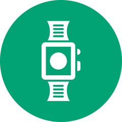 Smartwatch glyph circle icon