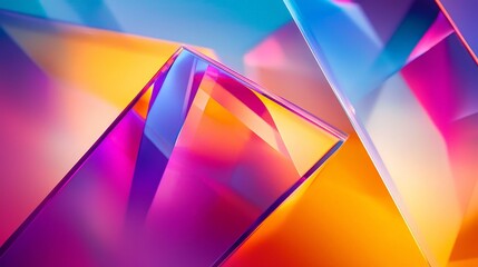 Vivid Geometric Abstraction: Dynamic Shapes with Vibrant Colors