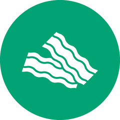 Bacon glyph circle icon