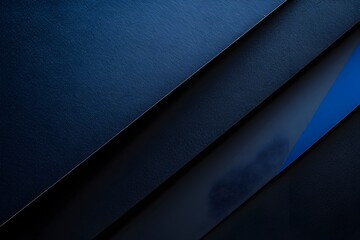 Black background with a blue gradient, diagonal layout, high contrast, minimalist style, high resolution, minimalist composition, high saturation, and simple lines. The light shines on the dark surfac