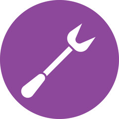 Carving Fork glyph circle icon