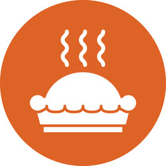 Meat Pie glyph circle icon