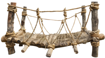 rope bridge isolated on transparent background