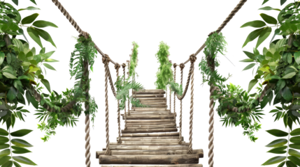 rope bridge isolated on transparent background