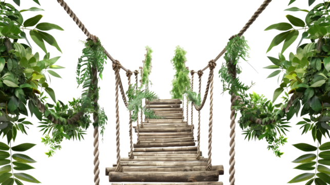 rope bridge isolated on transparent background