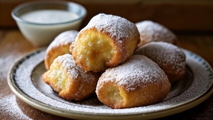  Deliciously dusted pastries ready to be savored