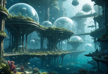 An-underwater-futuristic-city-with-transparent-dom 