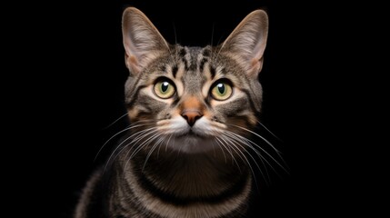 Close-up Portrait of a Tabby Cat