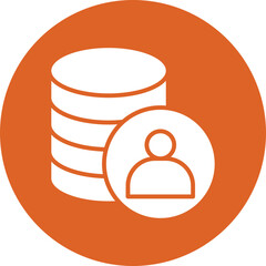 Customer Database glyph circle icon