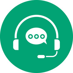 Call Monitoring glyph circle icon