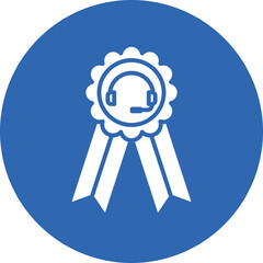 Service Badge glyph circle icon