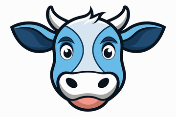 Cow head silhouette vector illustration