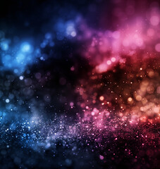 Obraz premium background with colorful glitter: navy blue, pink, violet; sparkly dark texture for product or service advertising