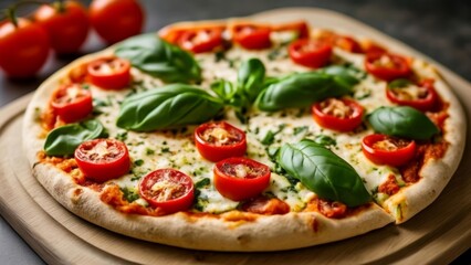  Freshly baked pizza ready to be savored