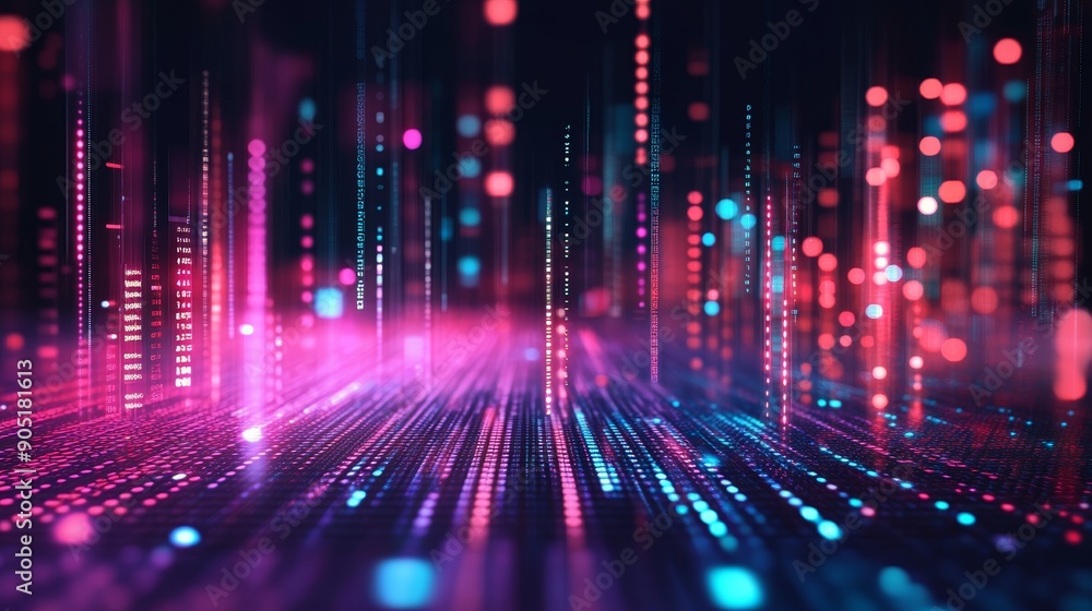 Aufkleber futuristic digital background for business and cyber presentations generative ai