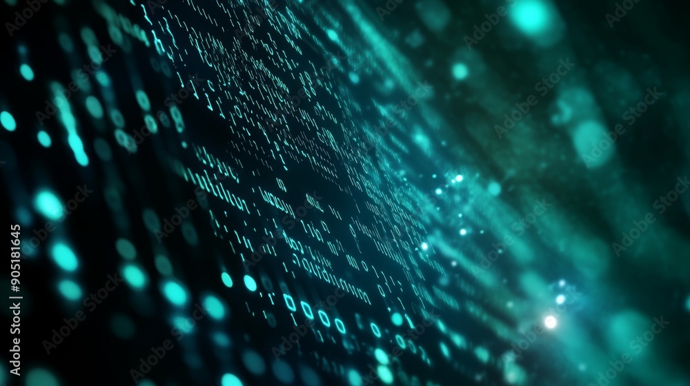 Poster futuristic digital background for business and cyber presentations generative ai