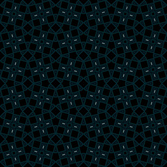 Decorative dark geometric artwork with seamless repeating pattern