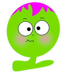 Funny man cartoon face