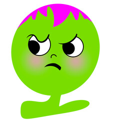 Funny man cartoon face