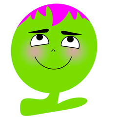 Funny man cartoon face