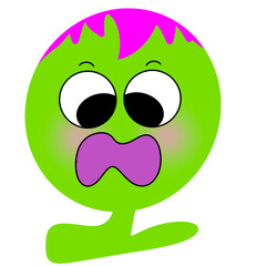 Funny man cartoon face