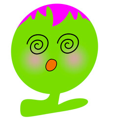 Funny man cartoon face