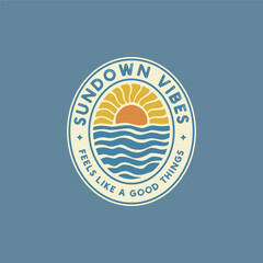 Vintage surf design template for surf club, surf shop, surf merch.