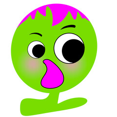 Funny man cartoon face