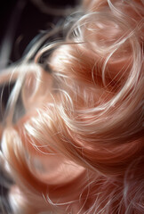 Naklejka premium Hair Texture. Close up of a Hair Swirl. Generative AI.