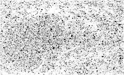 Snow, stars, twinkling lights, rain drops on black background. Abstract vector noise. Small particles of debris and dust. Distressed uneven grunge texture overlay.