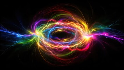 Obraz premium Abstract Rainbow Energy Vortex